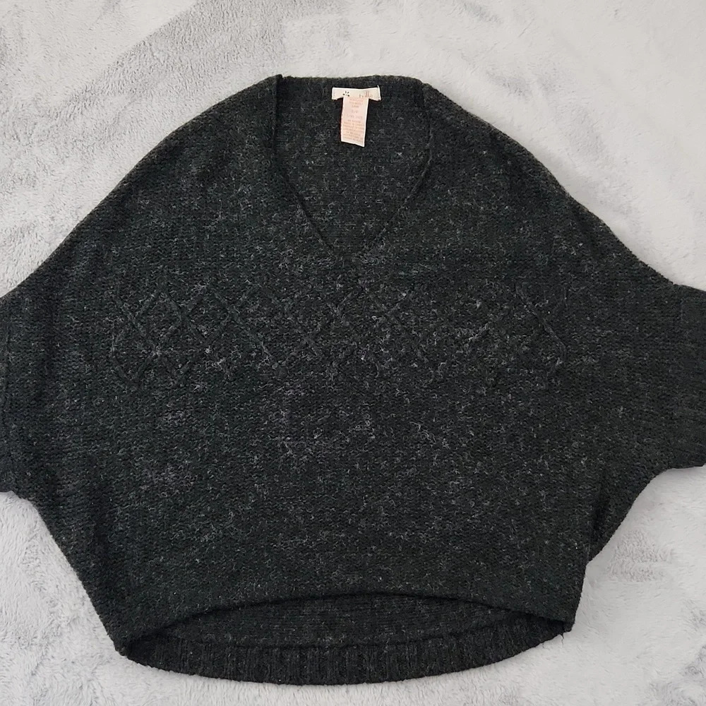 Tulle wool gray sweater size small - Picture 3 of 10